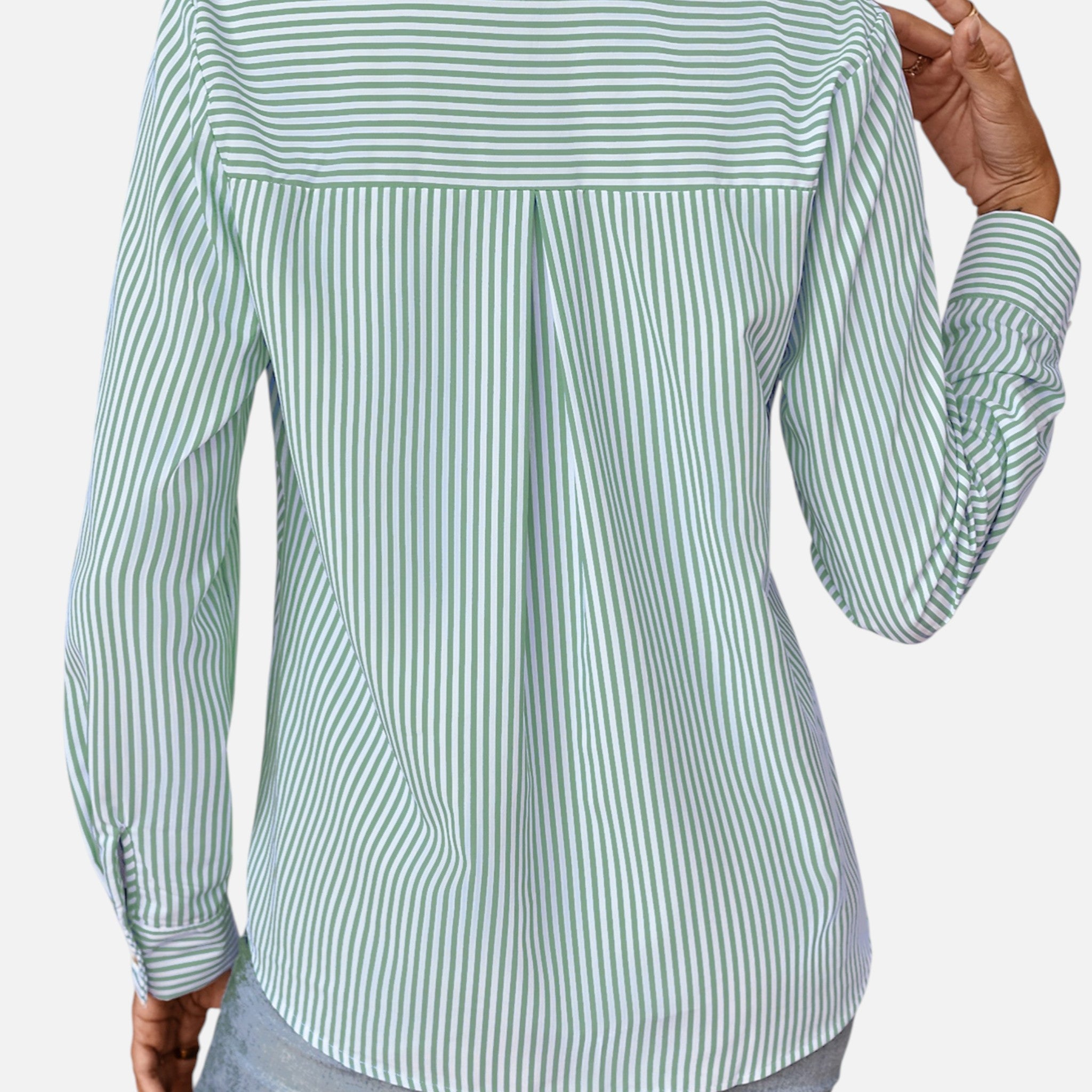 Westenbury | Women’s Button-Up Blouse | Classic Vertical Stripes