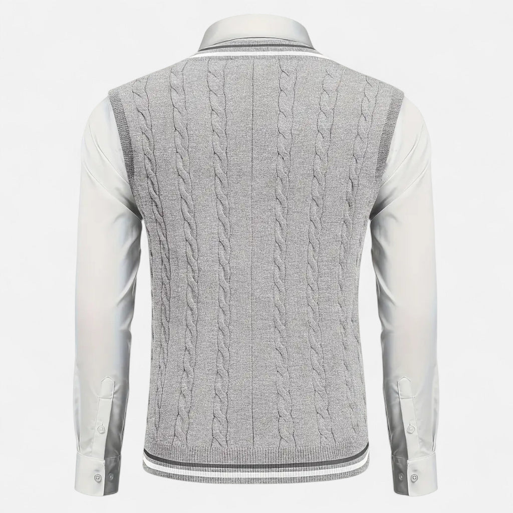 Men’s Knitted V-Neck Vest – Heritage Layers
