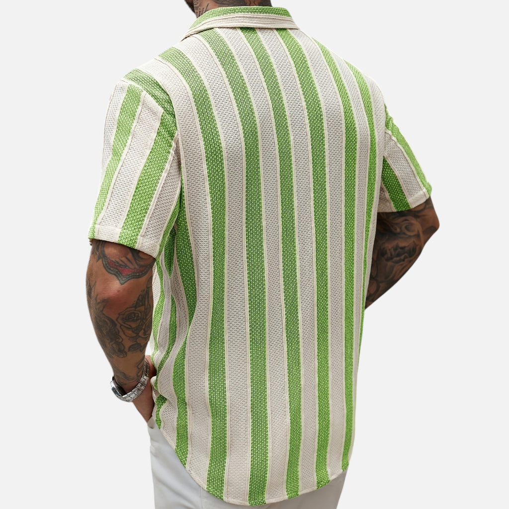 Westenbury | Men’s Striped Lapel Shirt | Effortless Summer Comfort