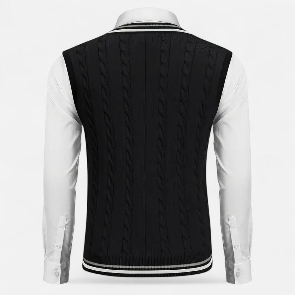 Men’s Knitted V-Neck Vest – Heritage Layers
