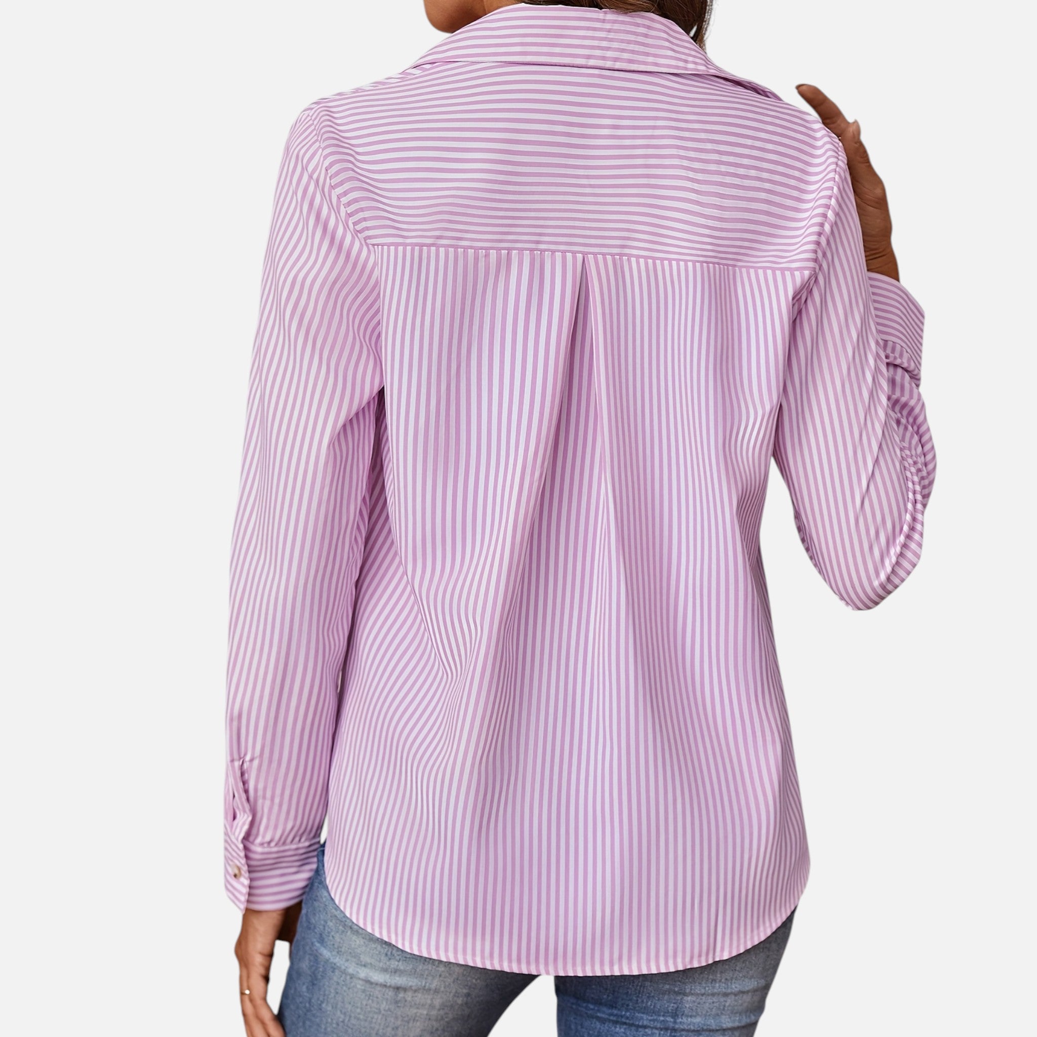 Westenbury | Women’s Button-Up Blouse | Classic Vertical Stripes