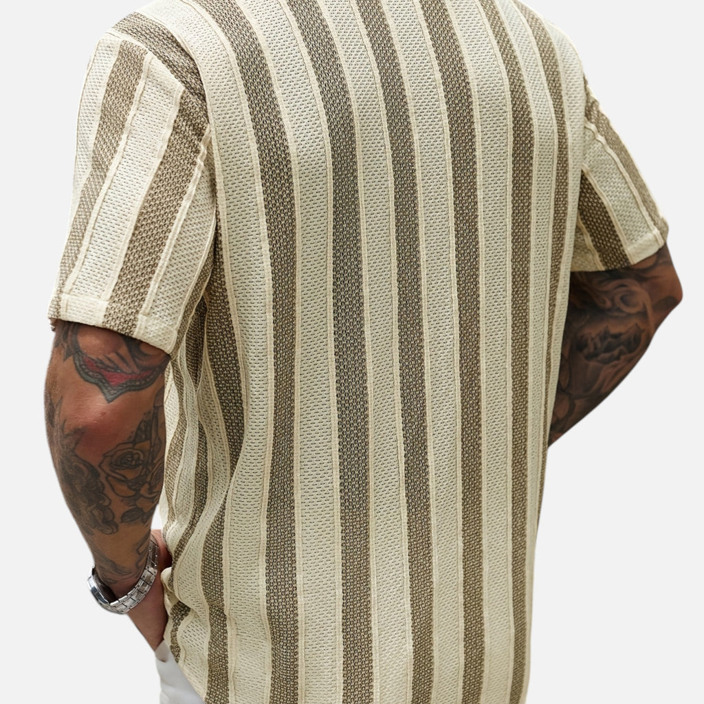 Westenbury | Men’s Striped Lapel Shirt | Effortless Summer Comfort