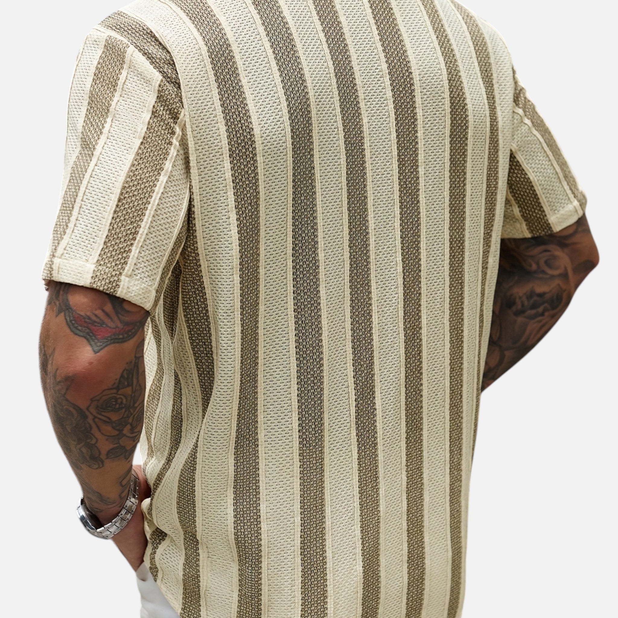 Westenbury | Men’s Striped Lapel Shirt | Effortless Summer Comfort
