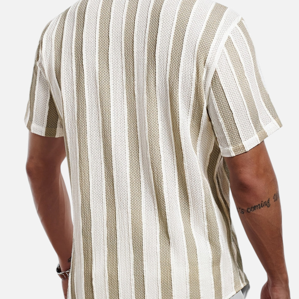 Westenbury | Men’s Striped Lapel Shirt | Effortless Summer Comfort