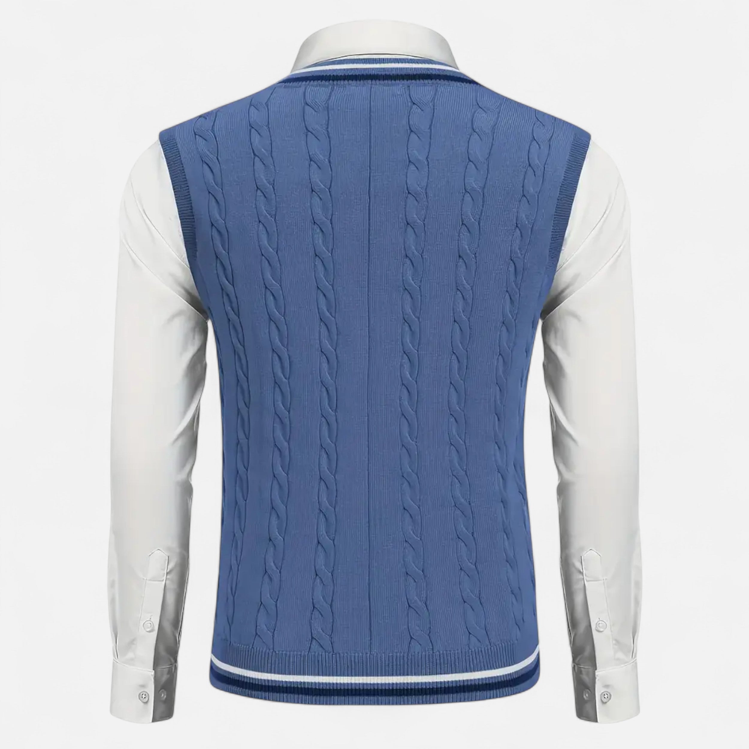 Men’s Knitted V-Neck Vest – Heritage Layers