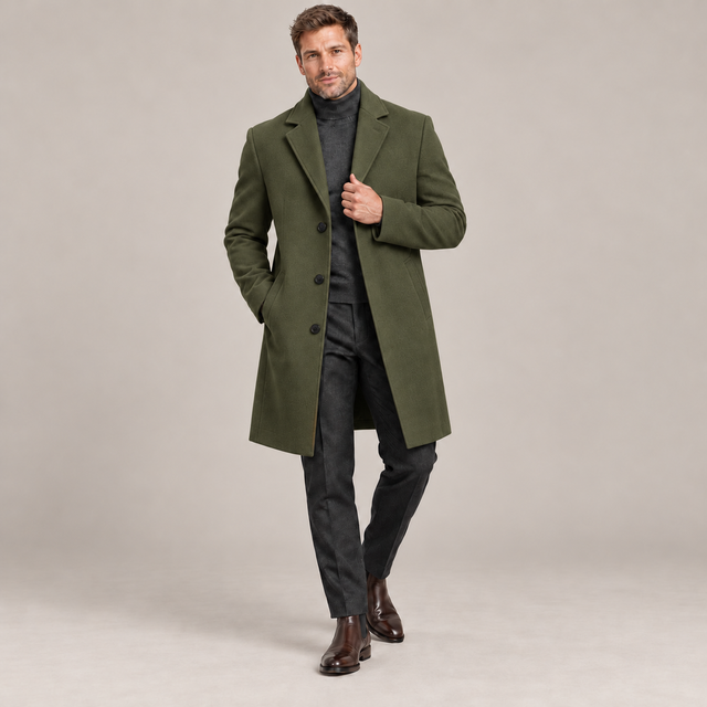 Westenbury Men’s Slim Fit Woolen Coat