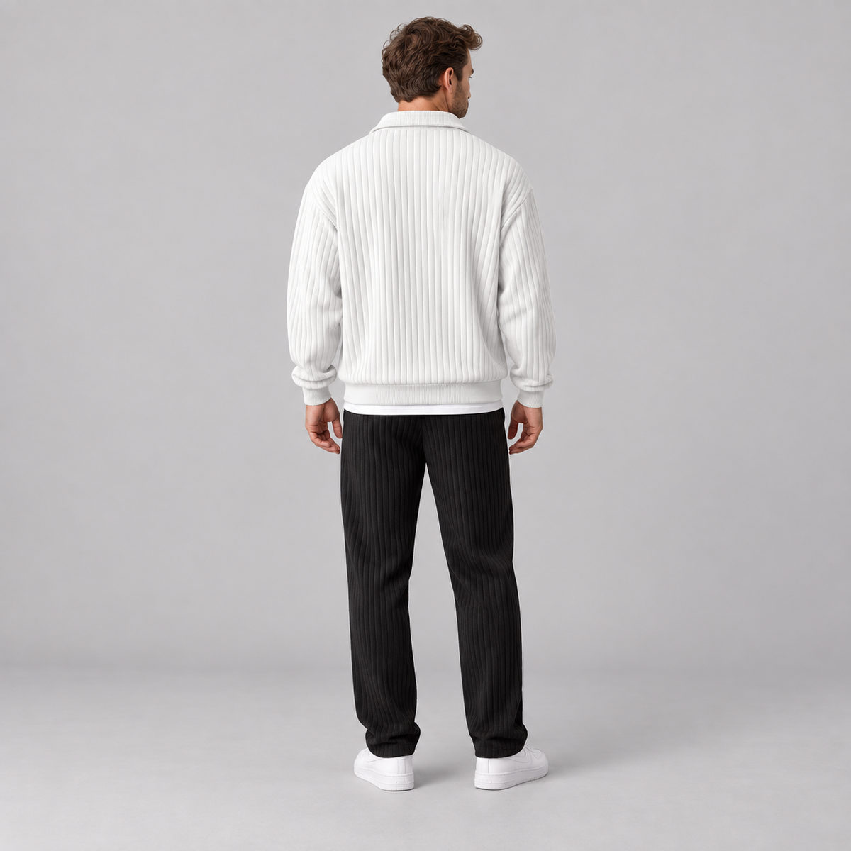 Westenbury Men’s Ribbed Quarter Zip Sweater