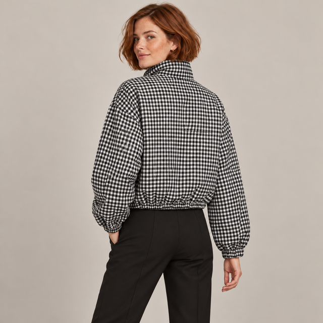 Westenbury Women’s Houndstooth Cropped Jacket