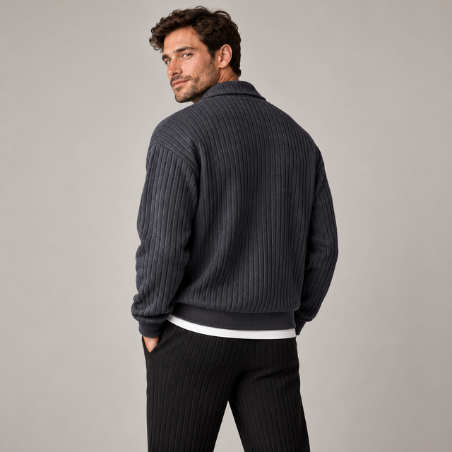 Westenbury Men’s Ribbed Quarter-Zip Jumper