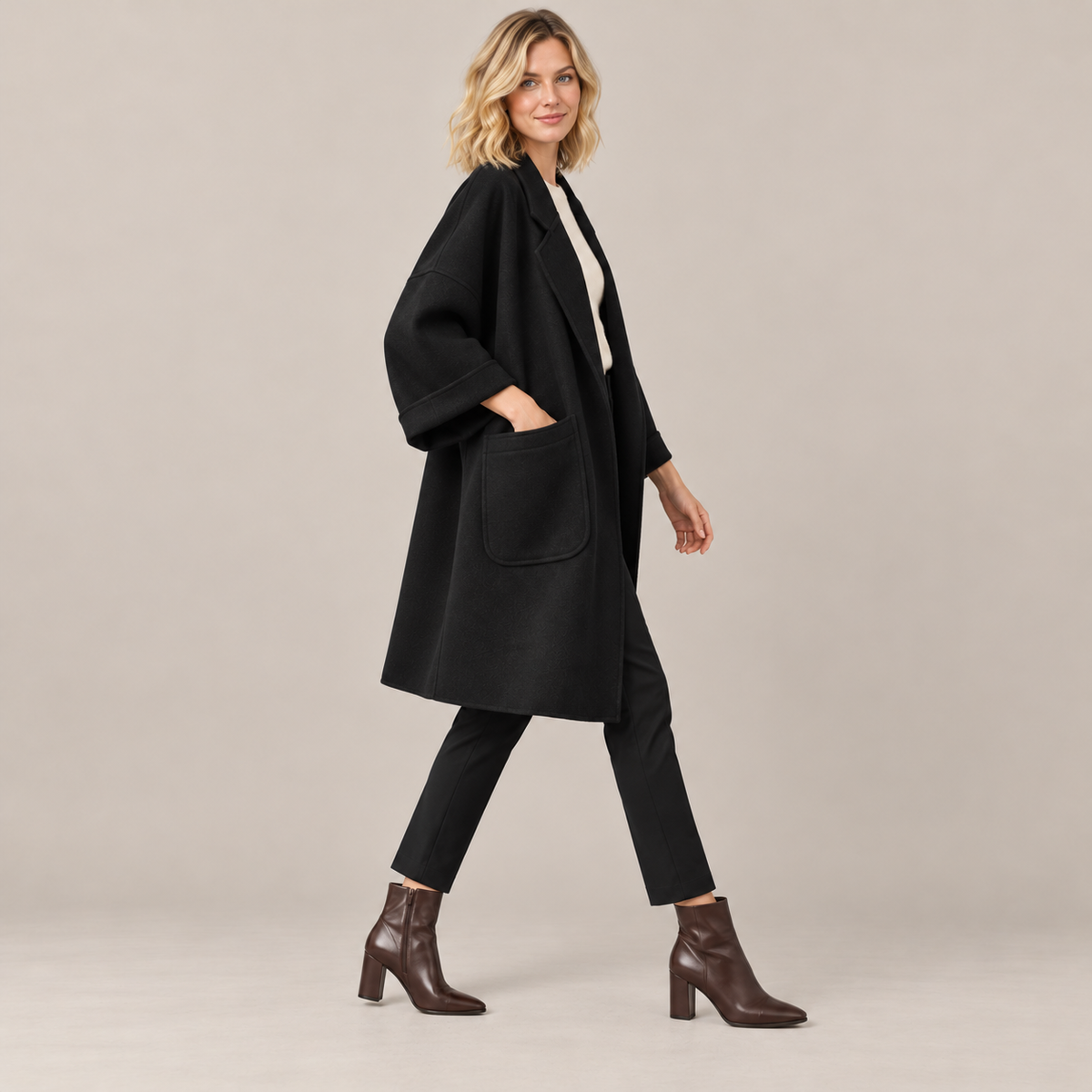 Westenbury  Women’s Mid-Long Lapel Overcoat