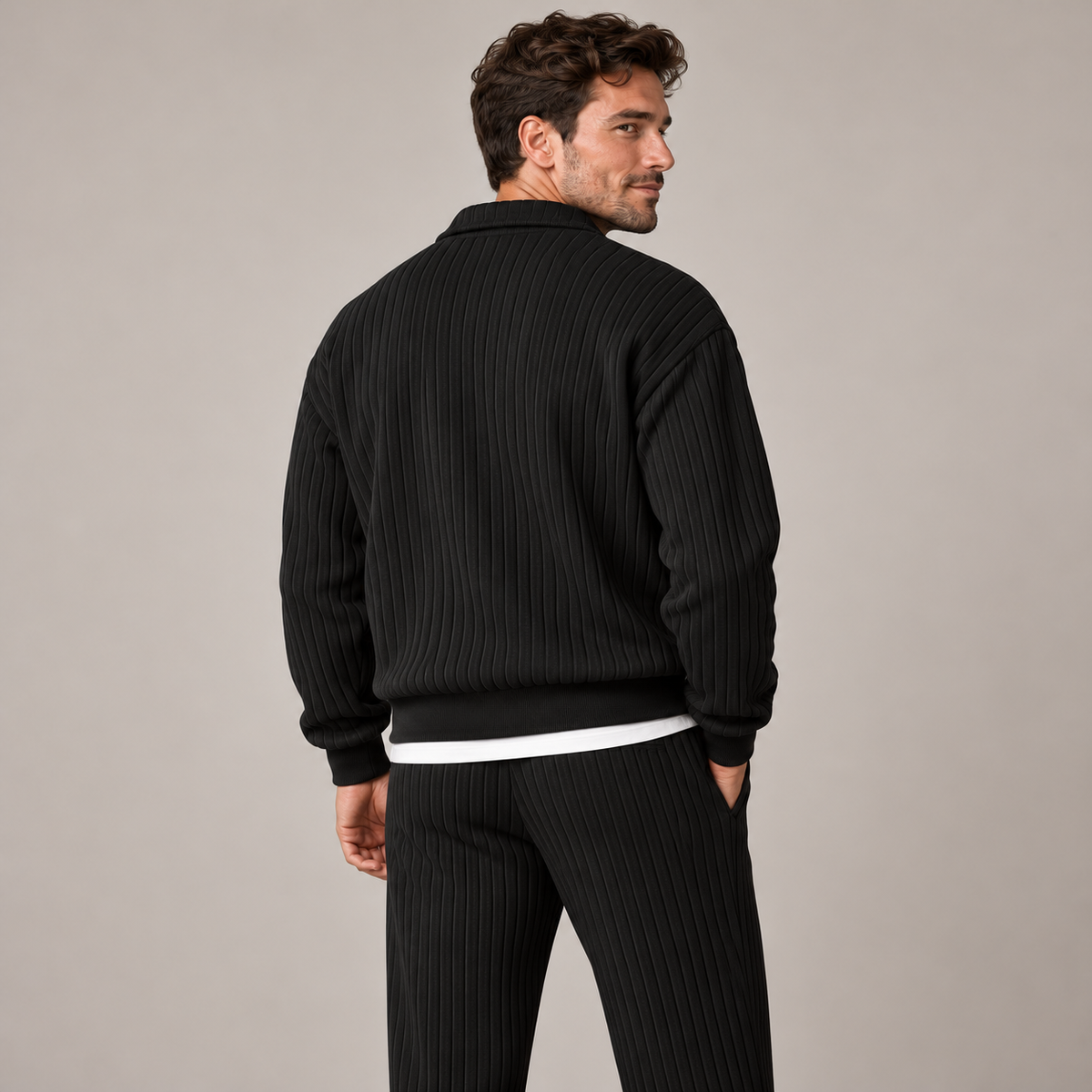 Westenbury Men’s Ribbed Quarter-Zip Jumper