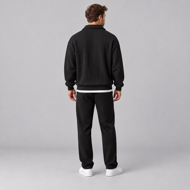 Westenbury Men’s Ribbed Quarter Zip Sweater