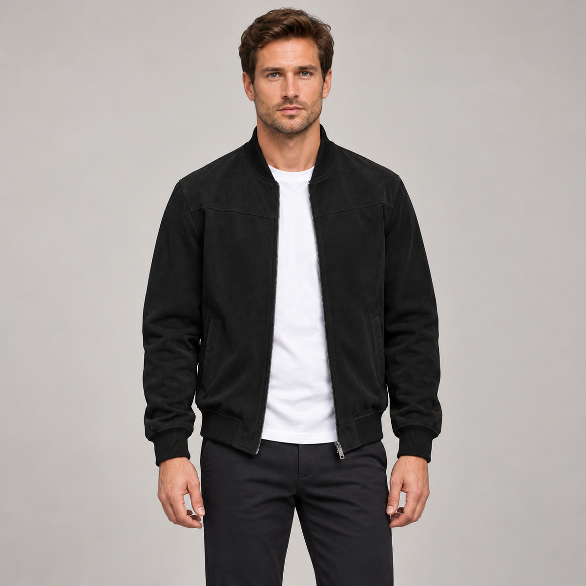 Westenbury Men’s Suede Zip Jacket