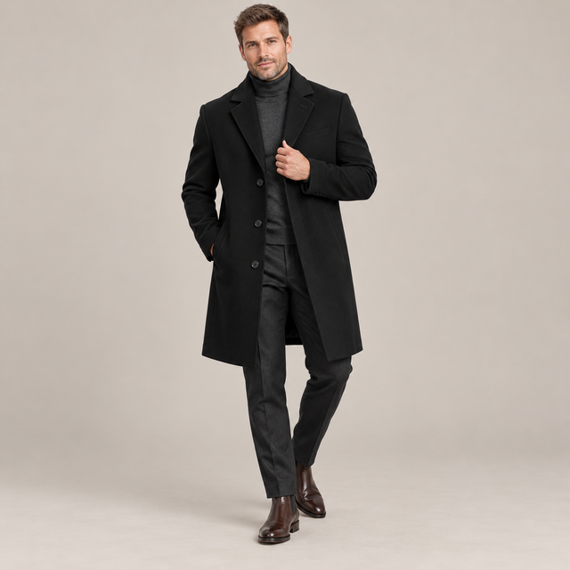 Westenbury Men’s Slim Fit Woolen Coat