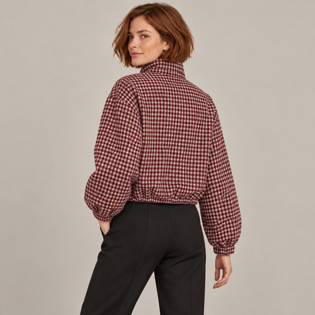 Westenbury Women’s Houndstooth Cropped Jacket