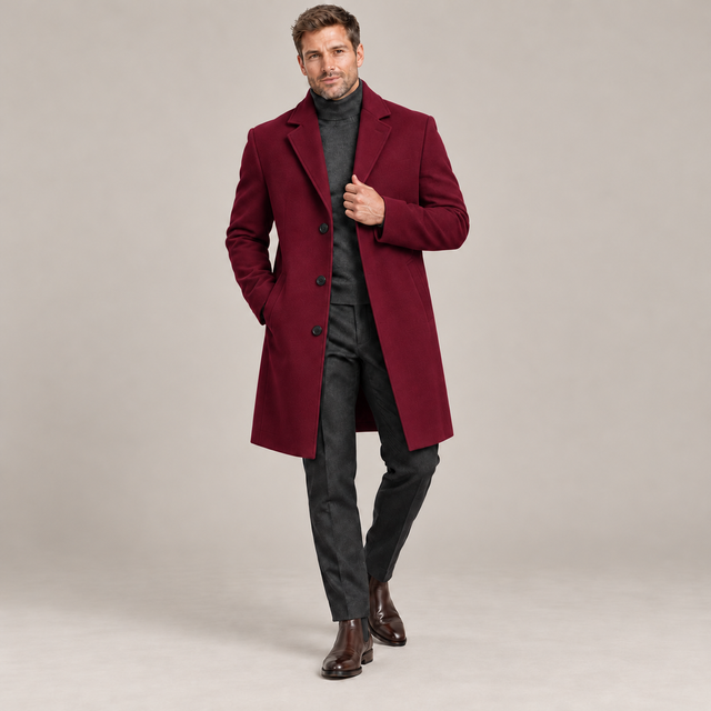 Westenbury Men’s Slim Fit Woolen Coat