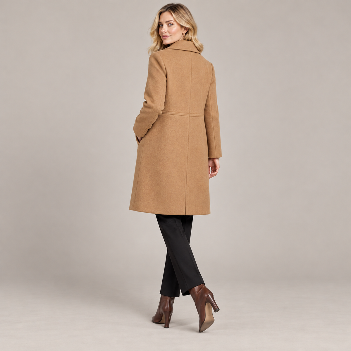 Westenbury Women’s Double-Breasted Midi Overcoat