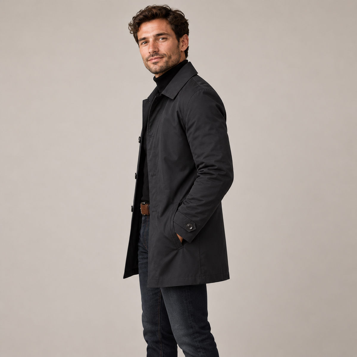 Westenbury  Men’s Retro Waterproof Trench Coat