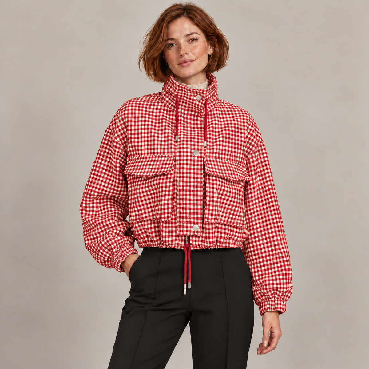 Westenbury Women’s Houndstooth Cropped Jacket