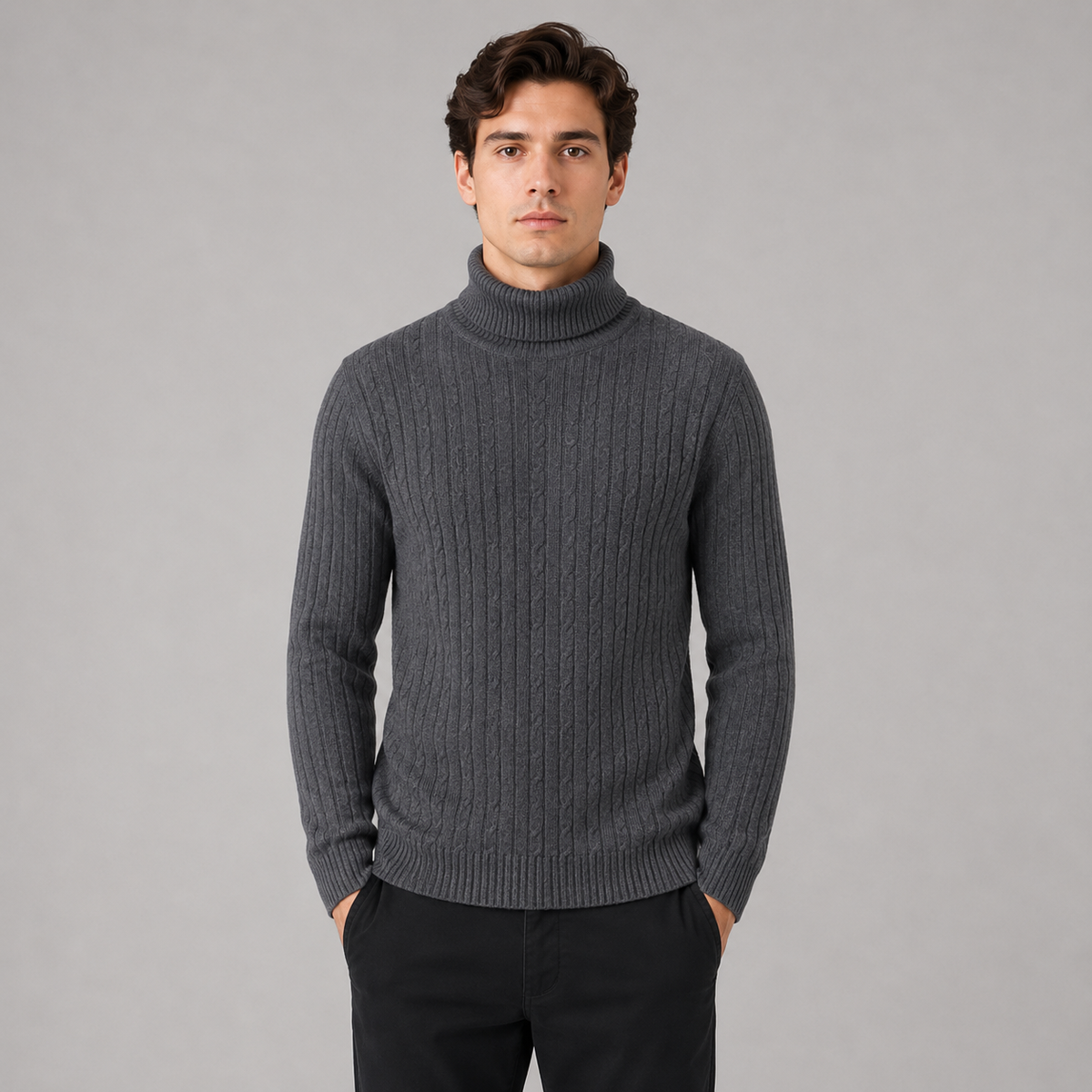 Westenbury Men’s Textured Turtleneck Sweater