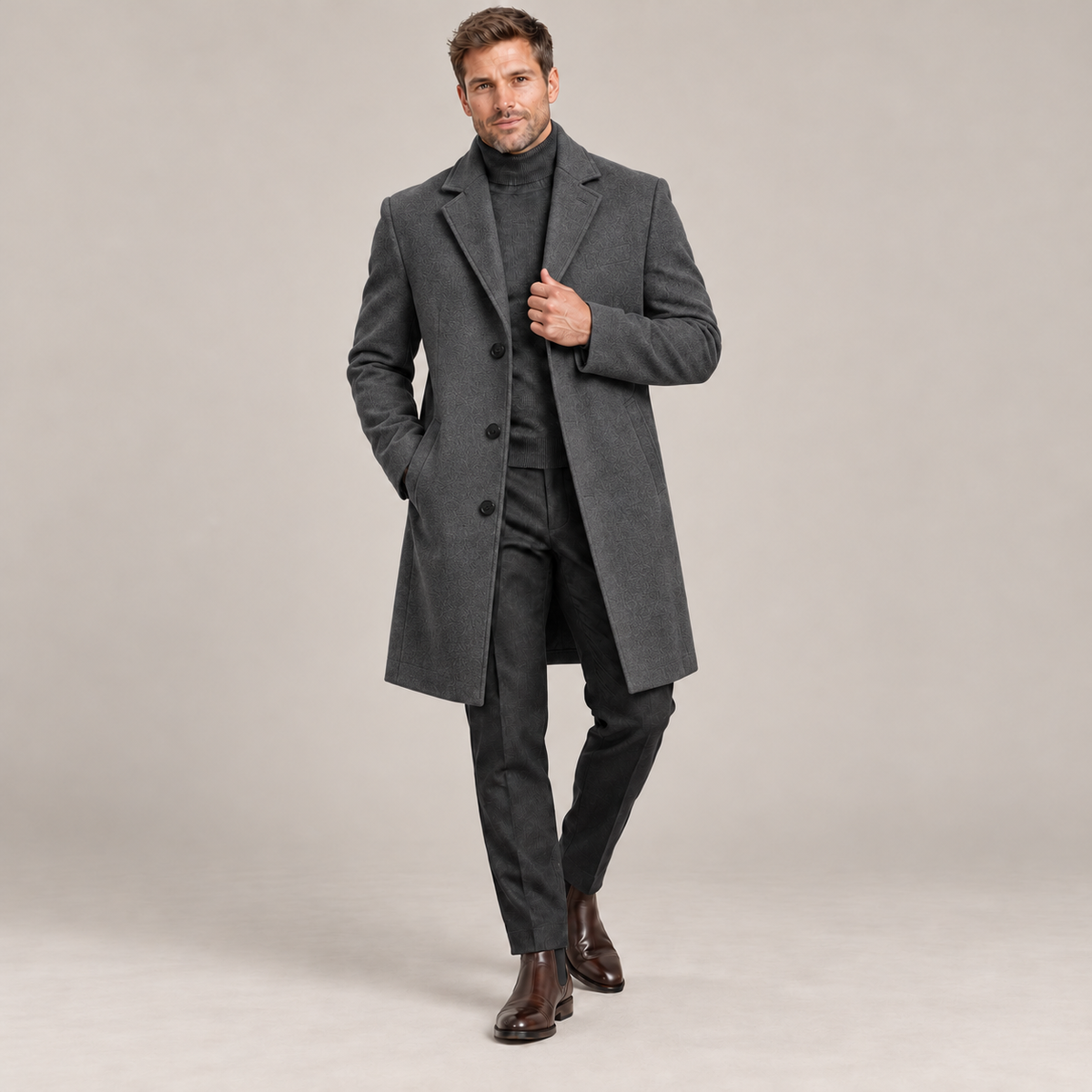 Westenbury Men’s Slim Fit Woolen Coat