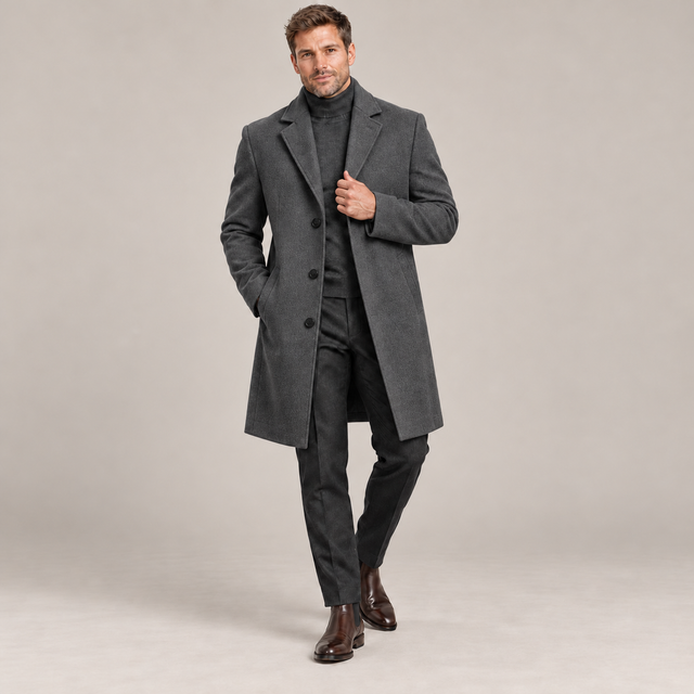 Westenbury Men’s Slim Fit Woolen Coat