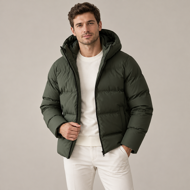 Westenbury Men’s Short Fleece-Lined Puffer Jacket