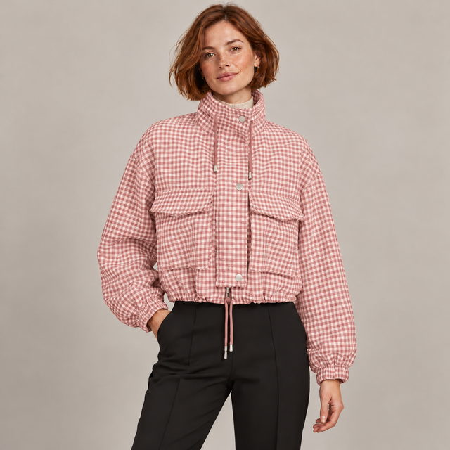 Westenbury Women’s Houndstooth Cropped Jacket