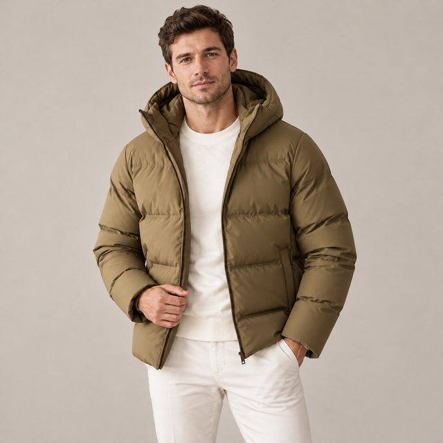 Westenbury Men’s Short Fleece-Lined Puffer Jacket