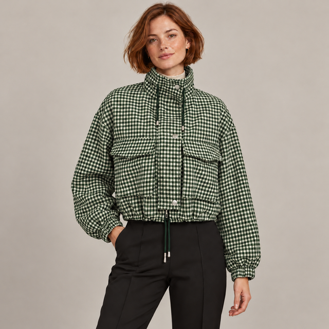 Westenbury Women’s Houndstooth Cropped Jacket