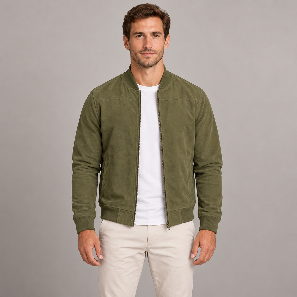 Westenbury Men’s Suede Zip Jacket