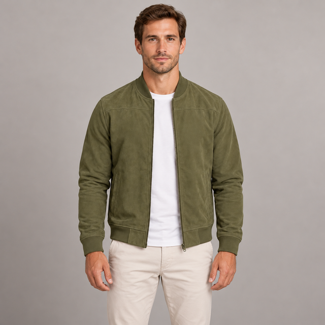 Westenbury Men’s Suede Zip Jacket