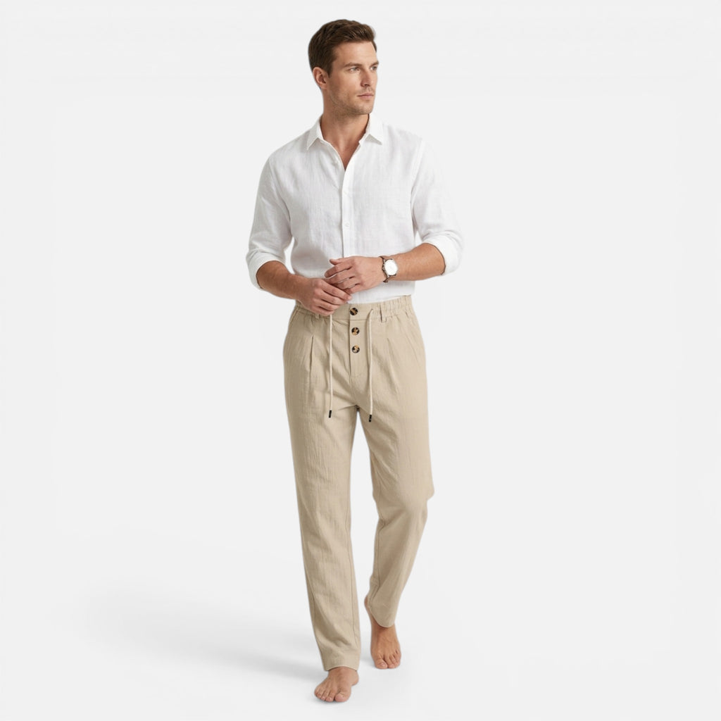 Westenbury | Men’s Linen Trousers | Riviera Leisure Elegance