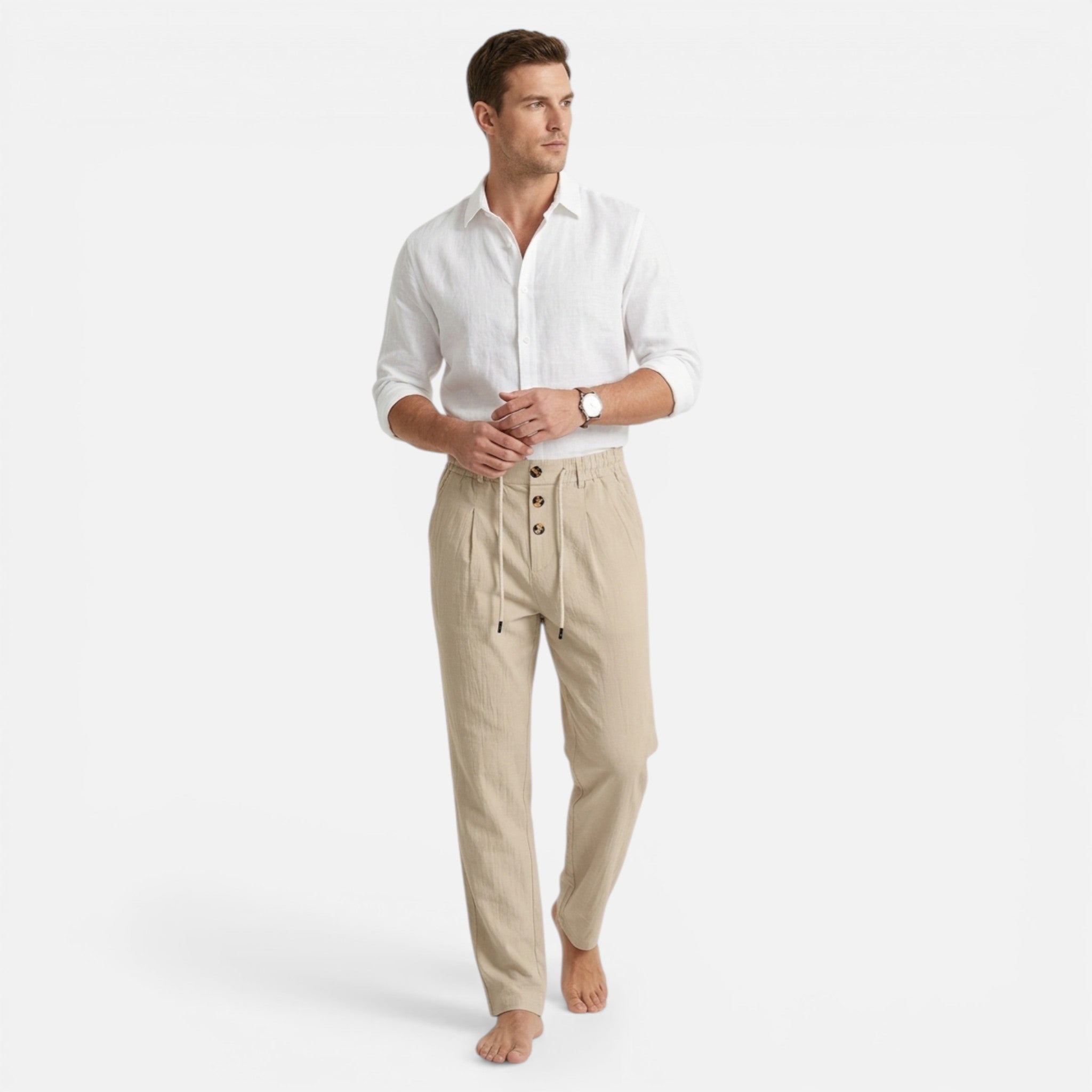 Westenbury | Men’s Linen Trousers | Riviera Leisure Elegance
