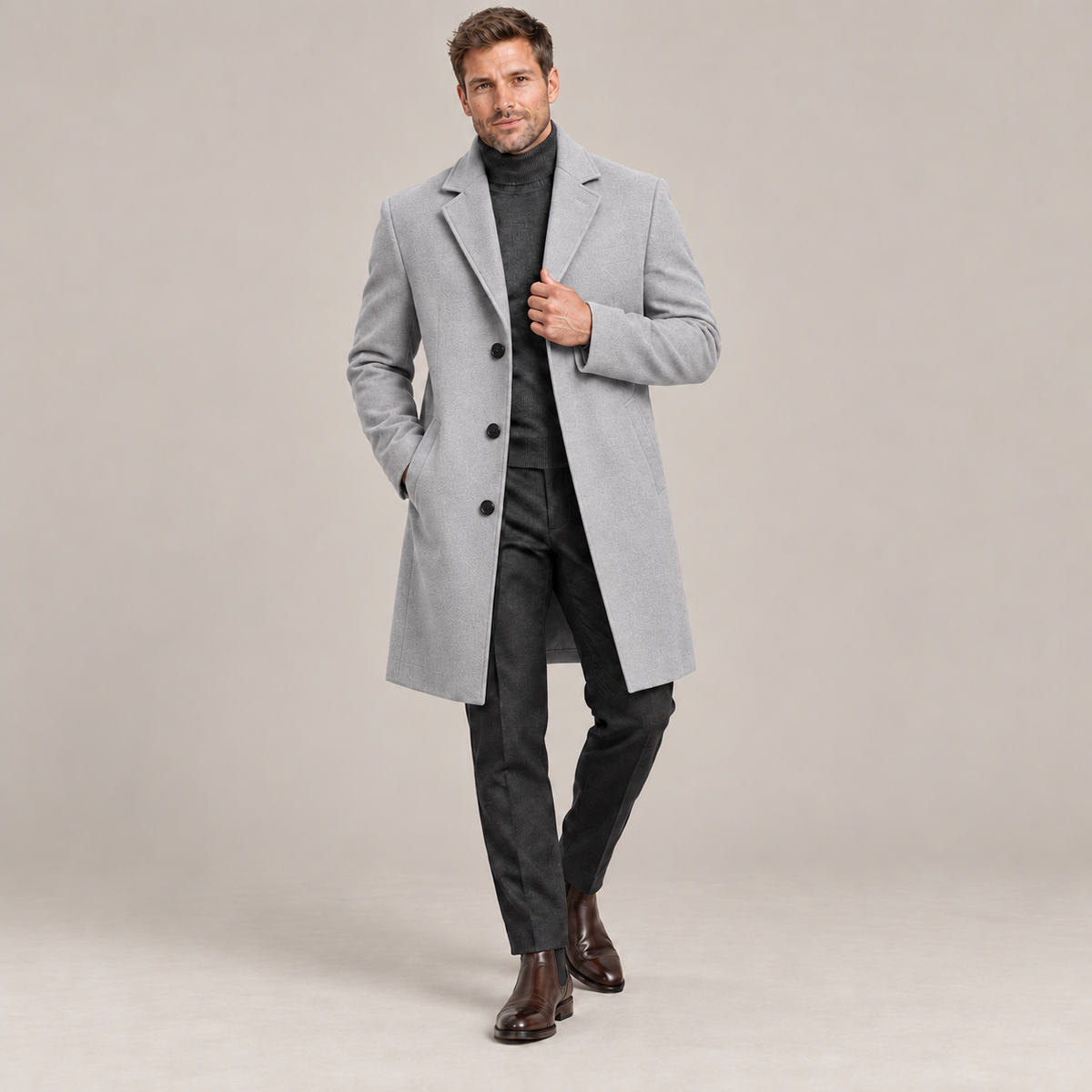 Westenbury Men’s Slim Fit Woolen Coat