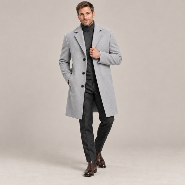 Westenbury Men’s Slim Fit Woolen Coat