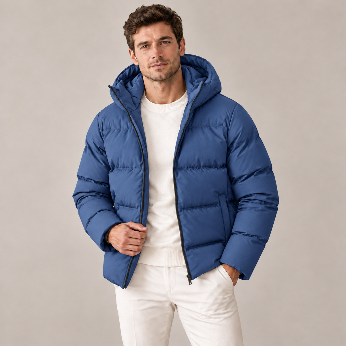 Westenbury Men’s Short Fleece-Lined Puffer Jacket