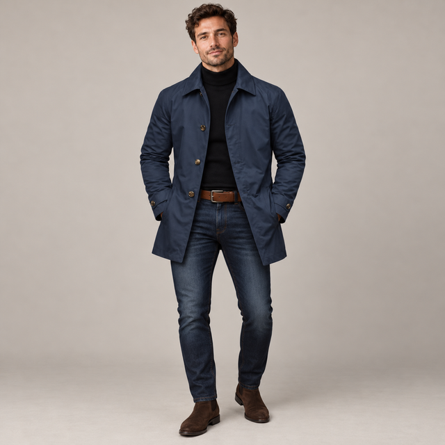 Westenbury  Men’s Retro Waterproof Trench Coat