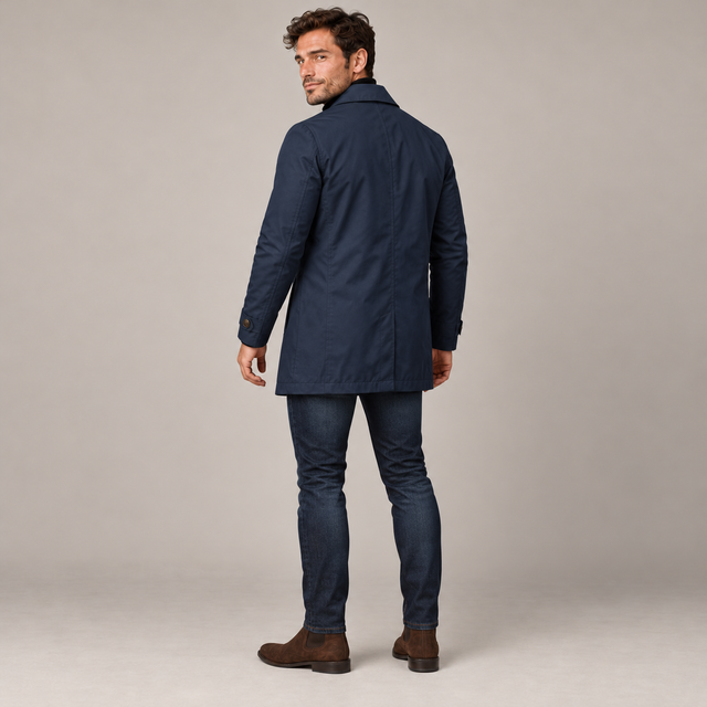 Westenbury  Men’s Retro Waterproof Trench Coat