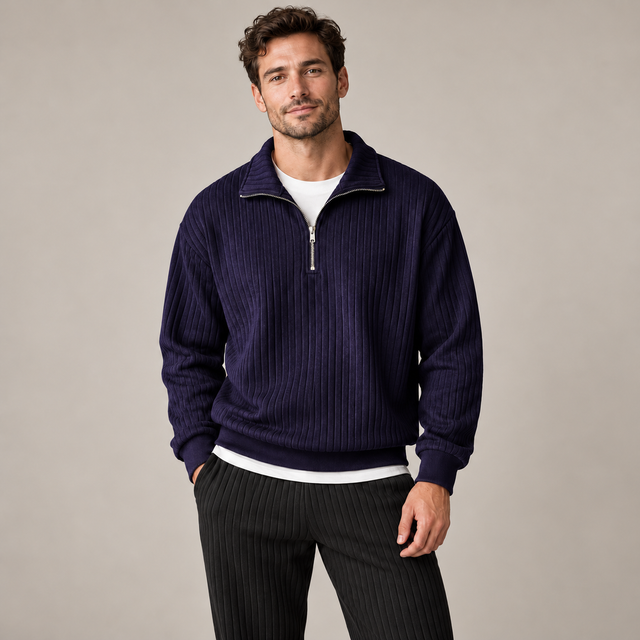 Westenbury Men’s Ribbed Quarter-Zip Jumper