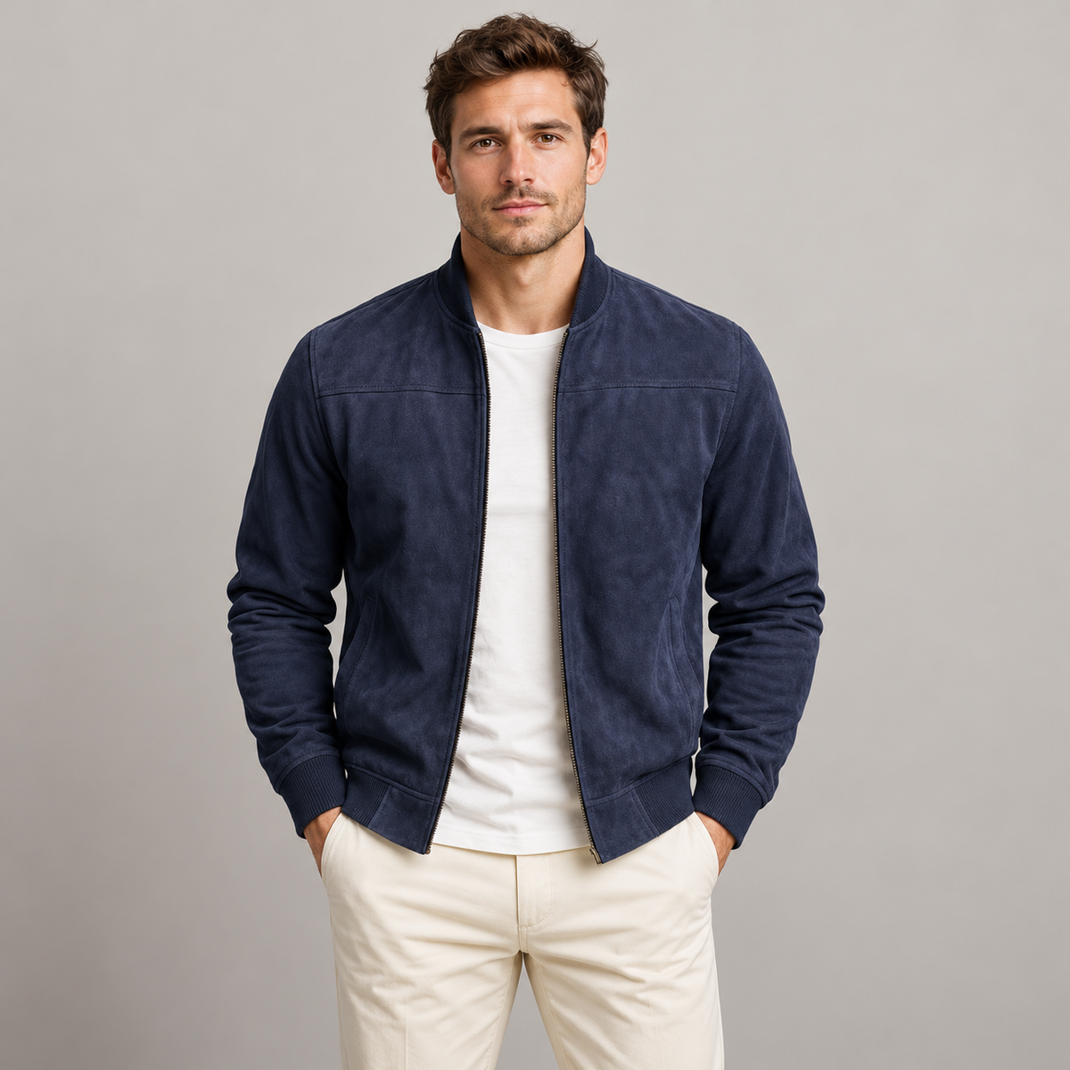 Westenbury Men’s Suede Zip Jacket
