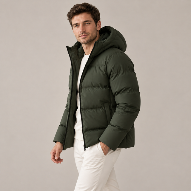 Westenbury Men’s Short Fleece-Lined Puffer Jacket