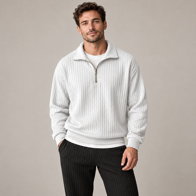Westenbury Men’s Ribbed Quarter-Zip Jumper
