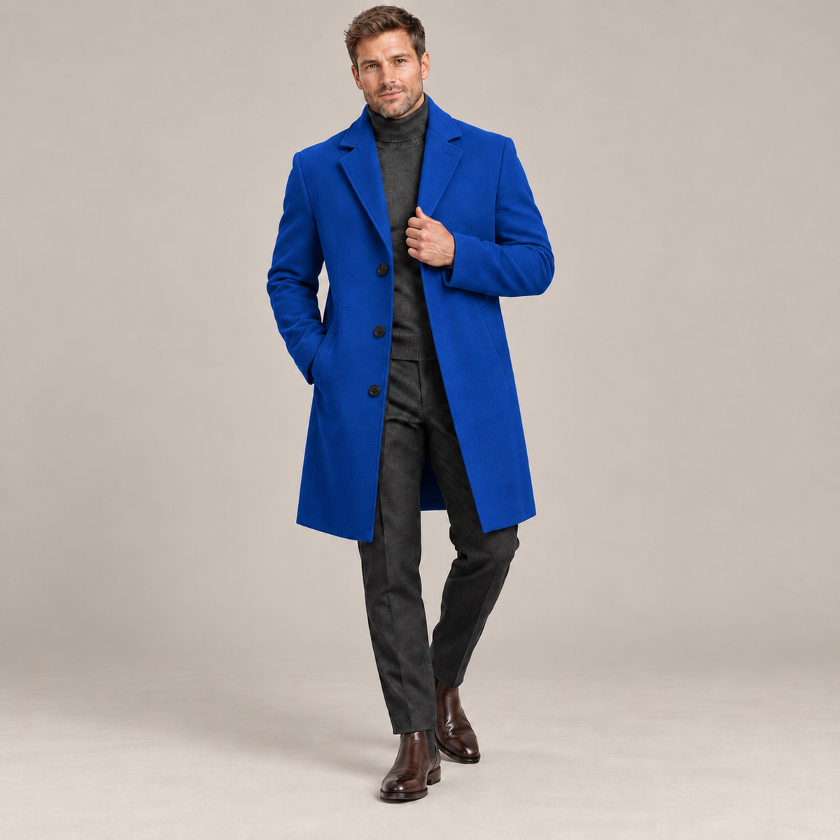 Westenbury Men’s Slim Fit Woolen Coat