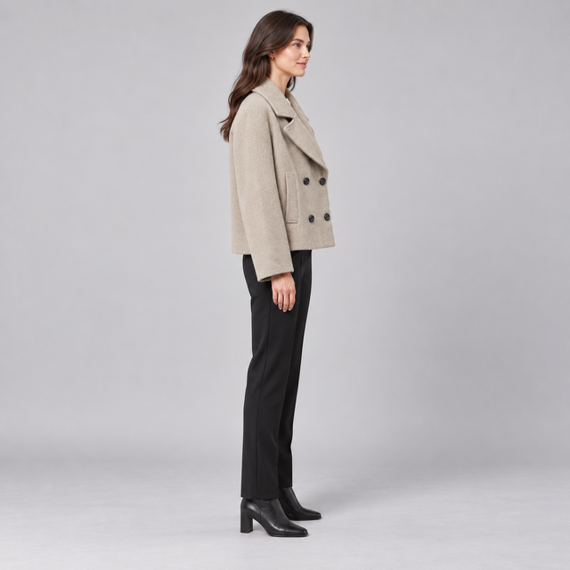 Westenbury  Women’s Cropped Double-Breasted Coat