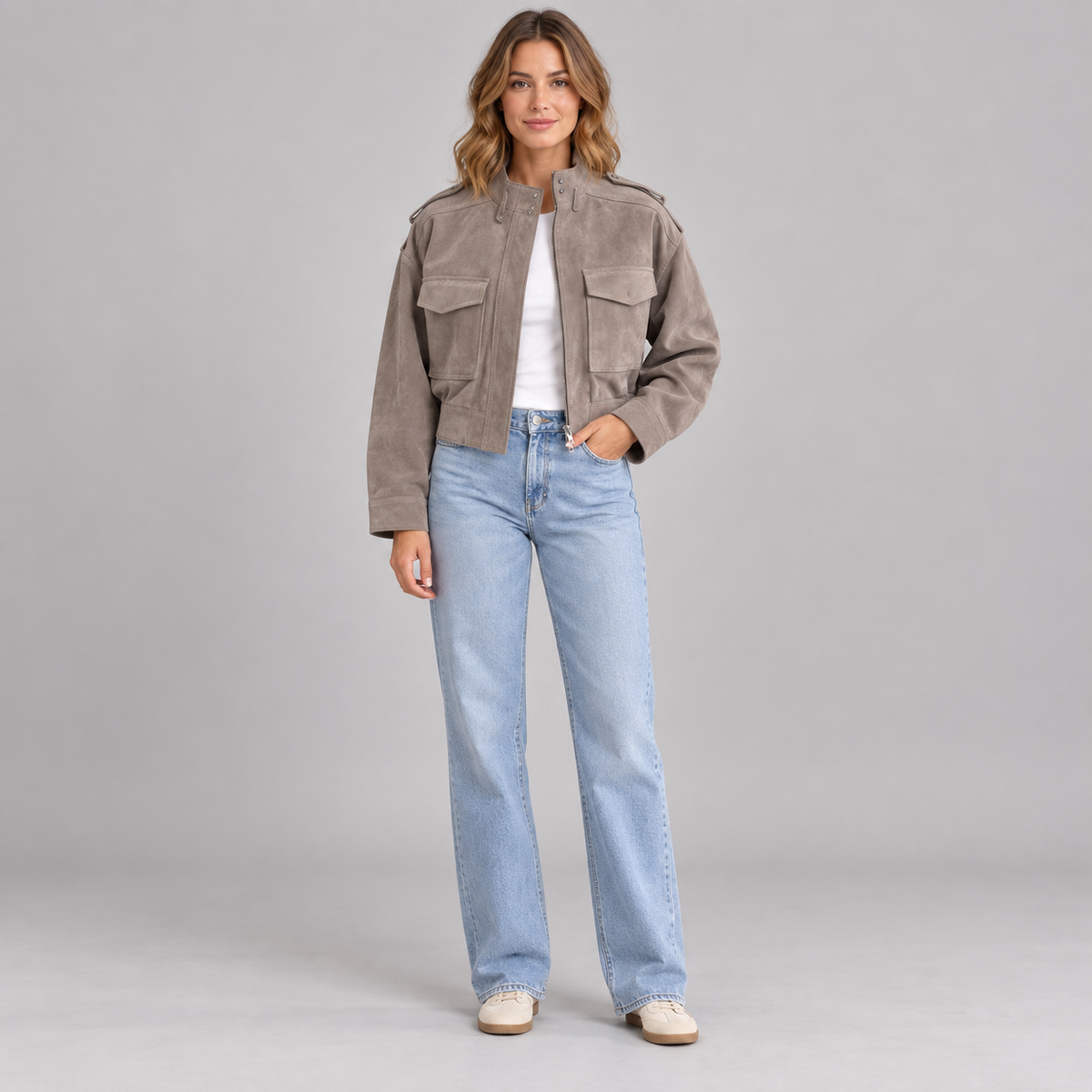 Westenbury Women’s Cropped Suede Jacket