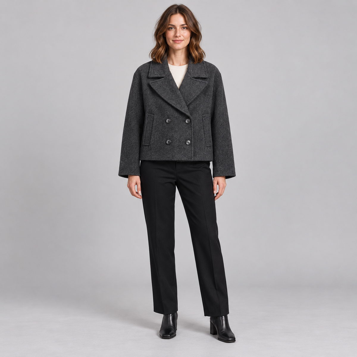 Westenbury Women’s Cropped Double Breasted Coat