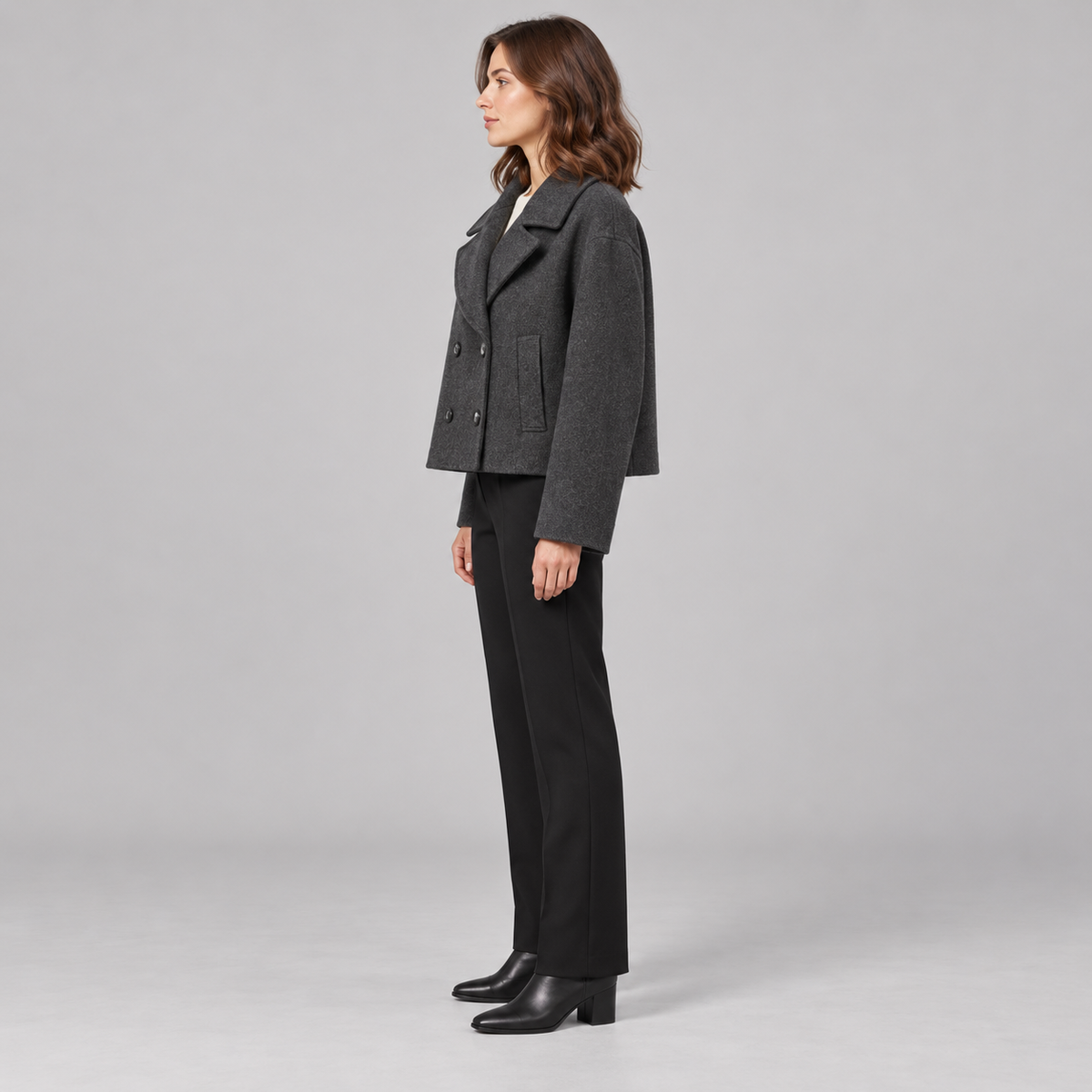 Westenbury Women’s Cropped Double Breasted Coat
