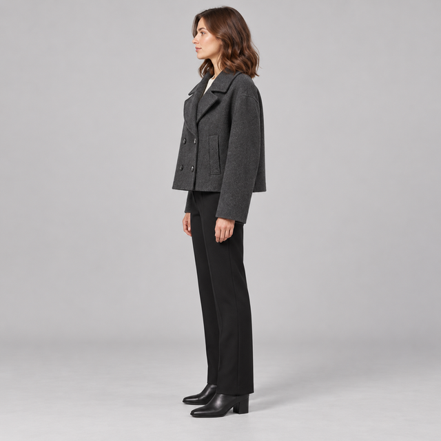 Westenbury Women’s Cropped Double Breasted Coat