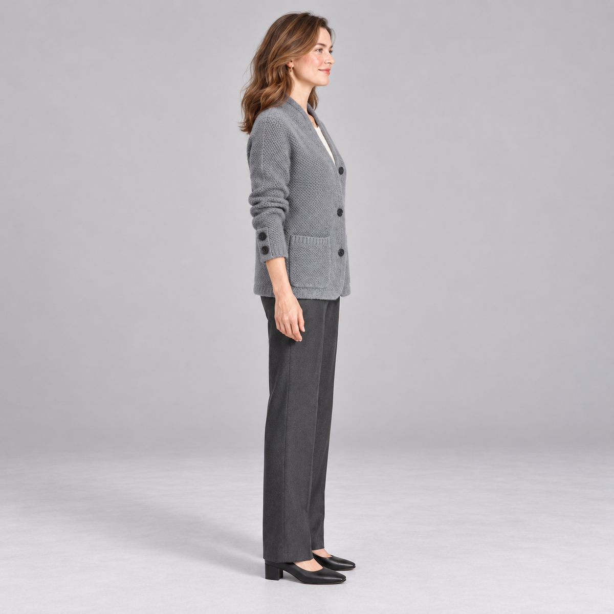 Westenbury Women’s Textured Button Front Cardigan